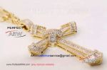 Perfect Replica High Quality All Diamonds Gold Crux Necklace For Sale